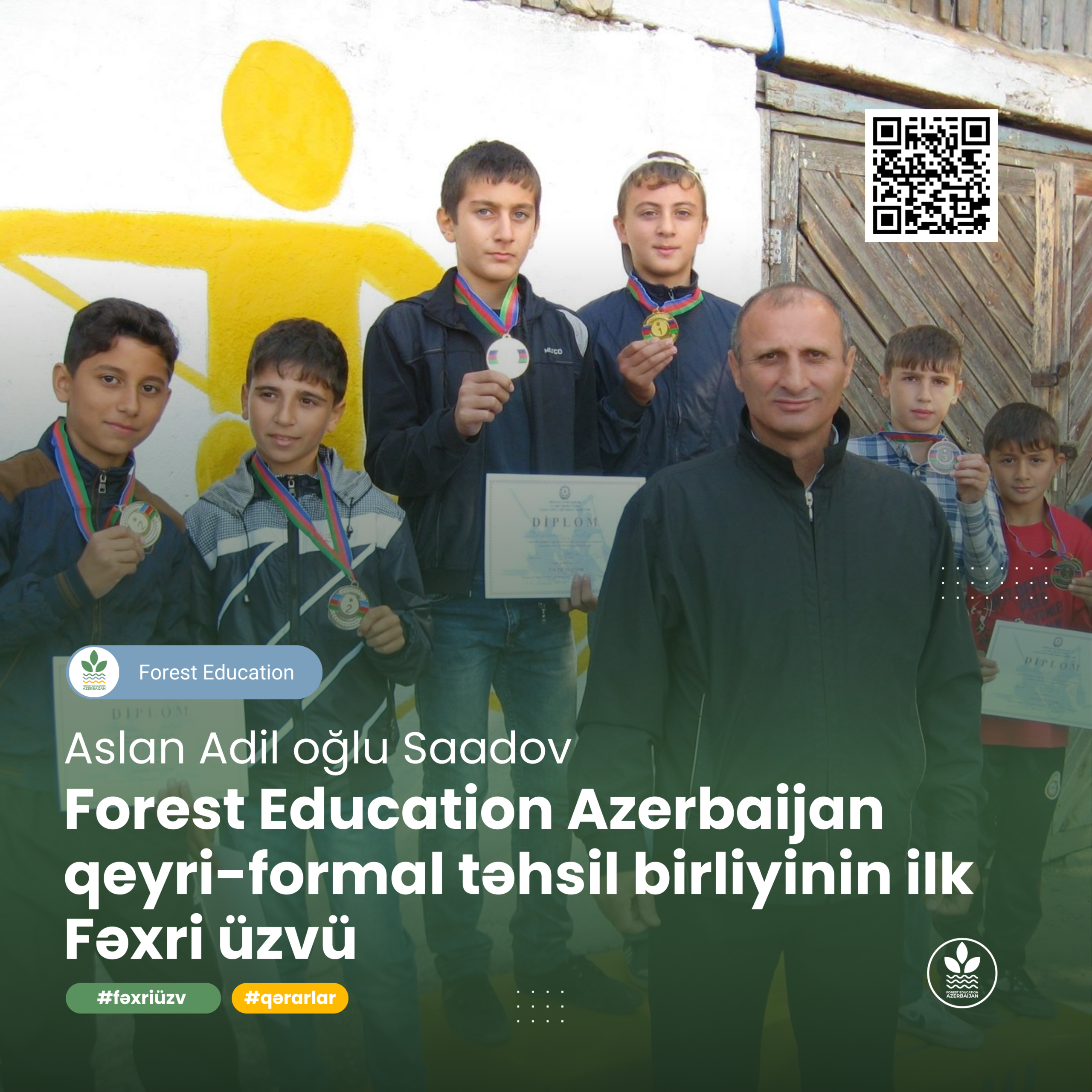Aslan müəllim Saadovun 65 illik yubileyi münasibətilə onu fəxri üzvümüz elan edirik!