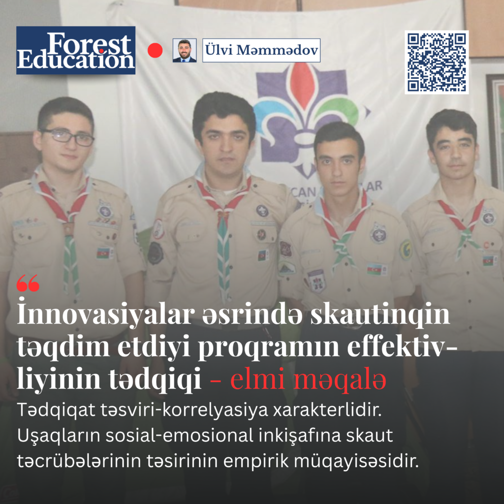 İnnovasiyalar əsrində uşaqların inkişafında skautinq fəaliyyətinin proqramının effektivliyinin tədqiqi – elmi məqalə