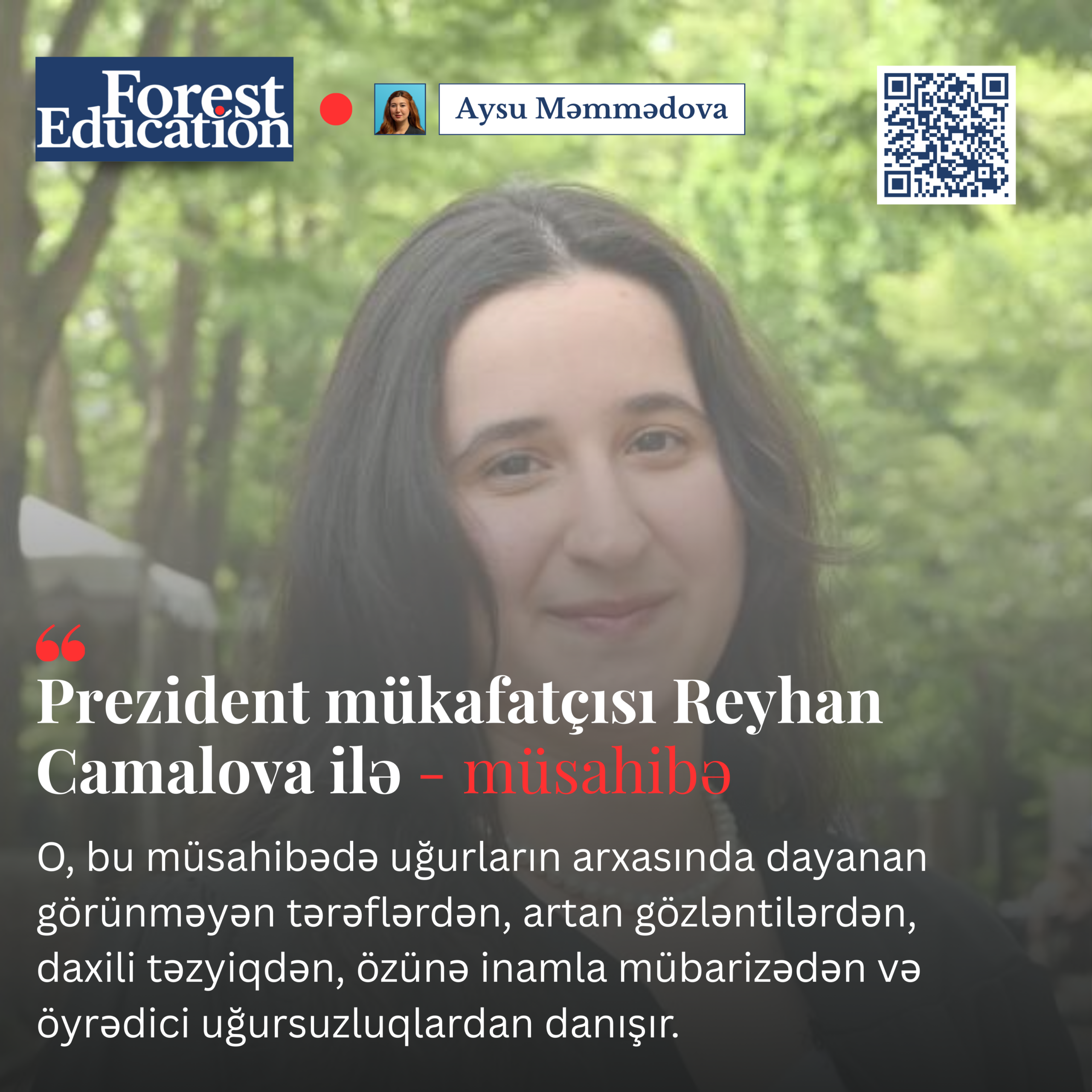 Gənc ixtiraçı, Prezident mükafatçısı Reyhan Camalova ilə – müsahibə